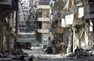 Rue d'Alep, détruite - Source : https://www.flickr.com/photos/syriafreedom/8211986232