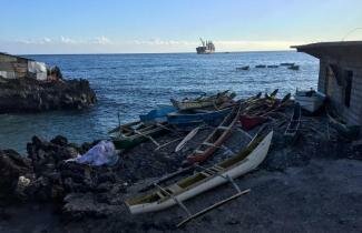 Kwassa Kwassa boats ashore, Comoros Islands